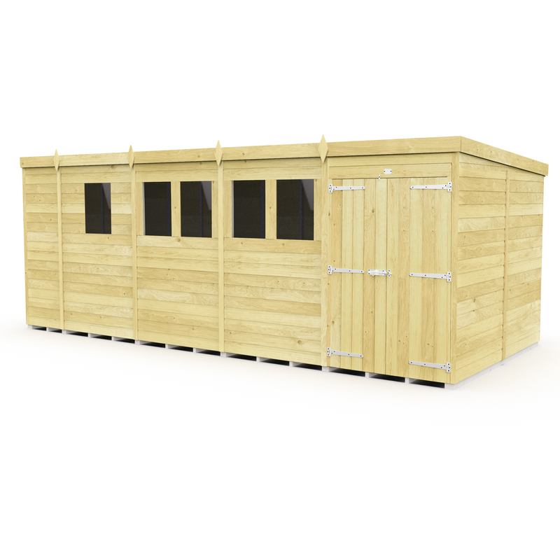 Total Sheds (17x8) Pressure Treated Pent Shed