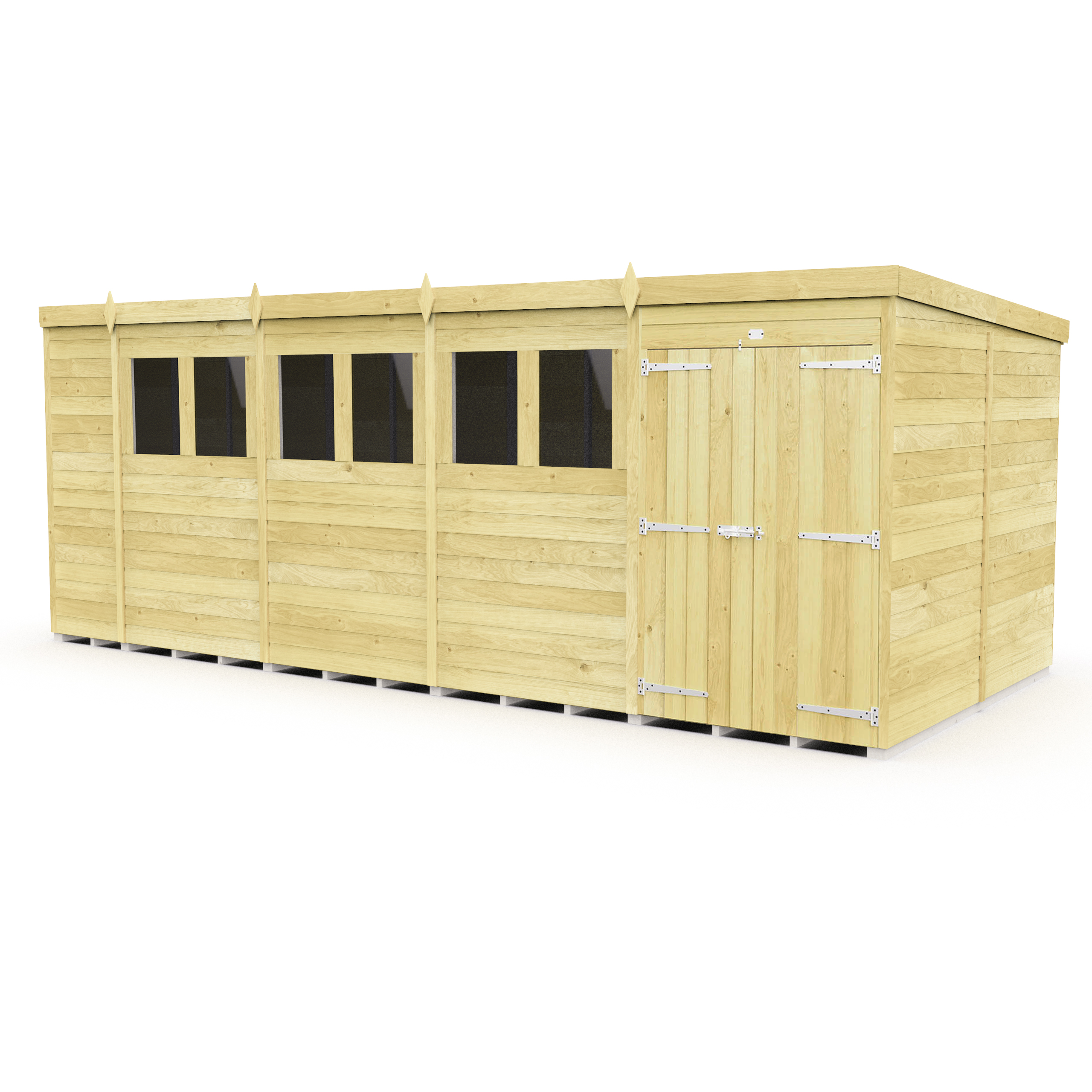 Total Sheds (18x8) Pressure Treated Pent Shed