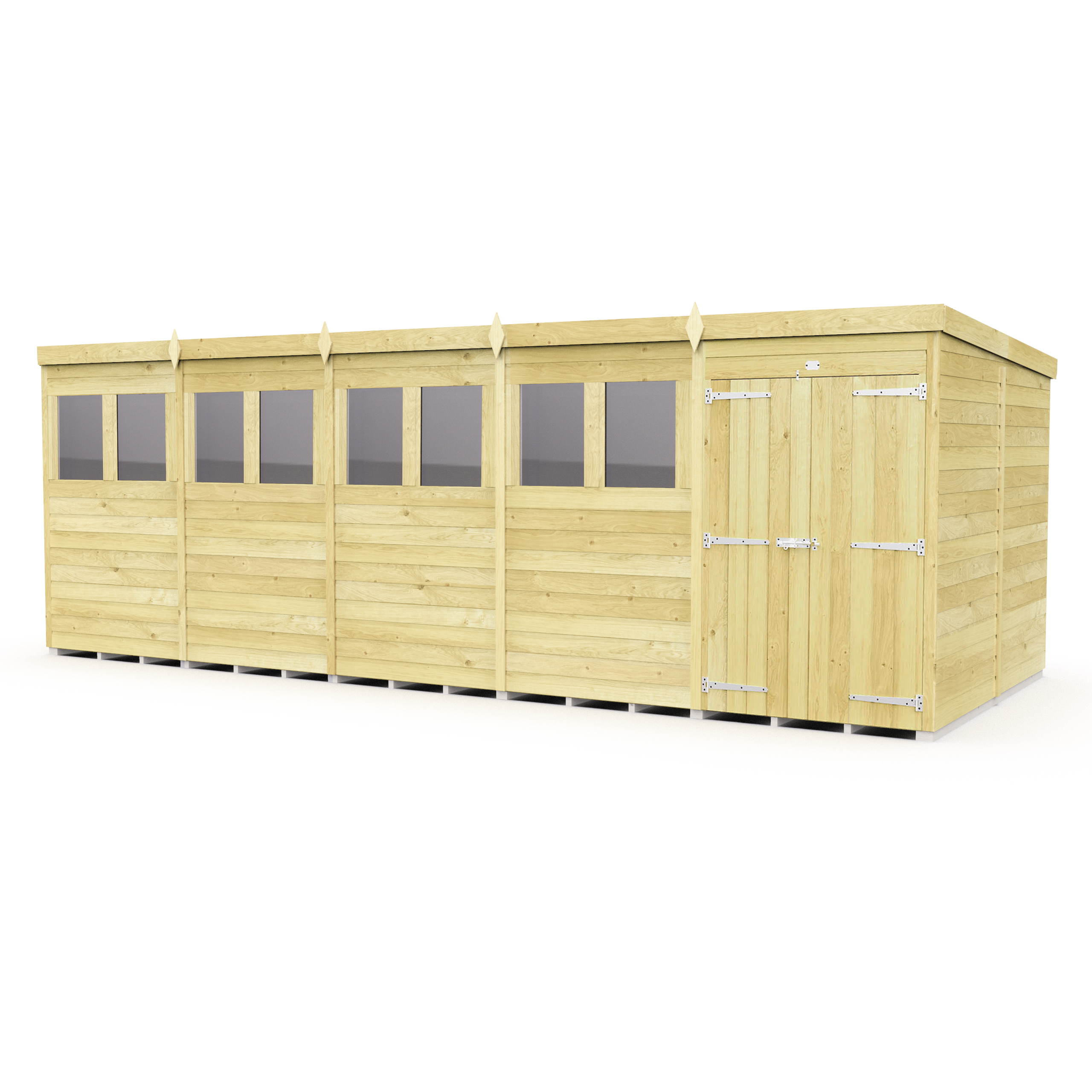 Total Sheds (20x8) Pressure Treated Pent Shed