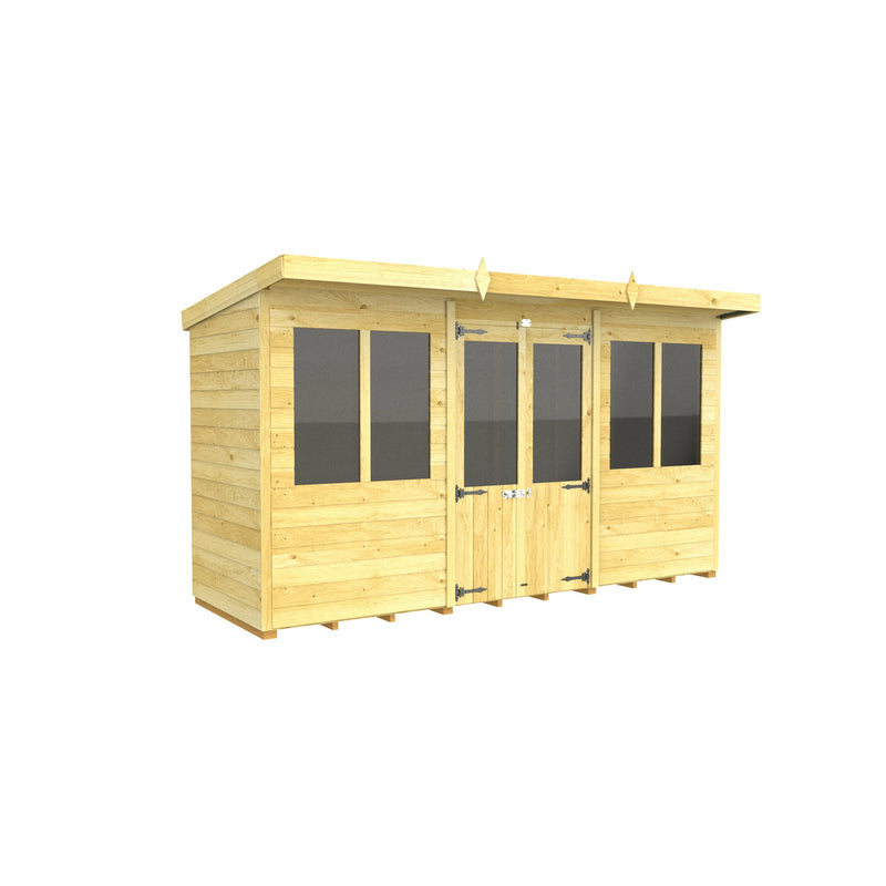 Total Sheds (12x4) Pressure Treated Pent Summerhouse