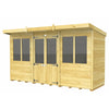 Total Sheds (12x4) Pressure Treated Pent Summerhouse