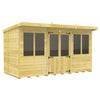 Total Sheds (12x5) Pressure Treated Pent Summerhouse