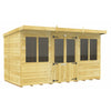 Total Sheds (12x6) Pressure Treated Pent Summerhouse