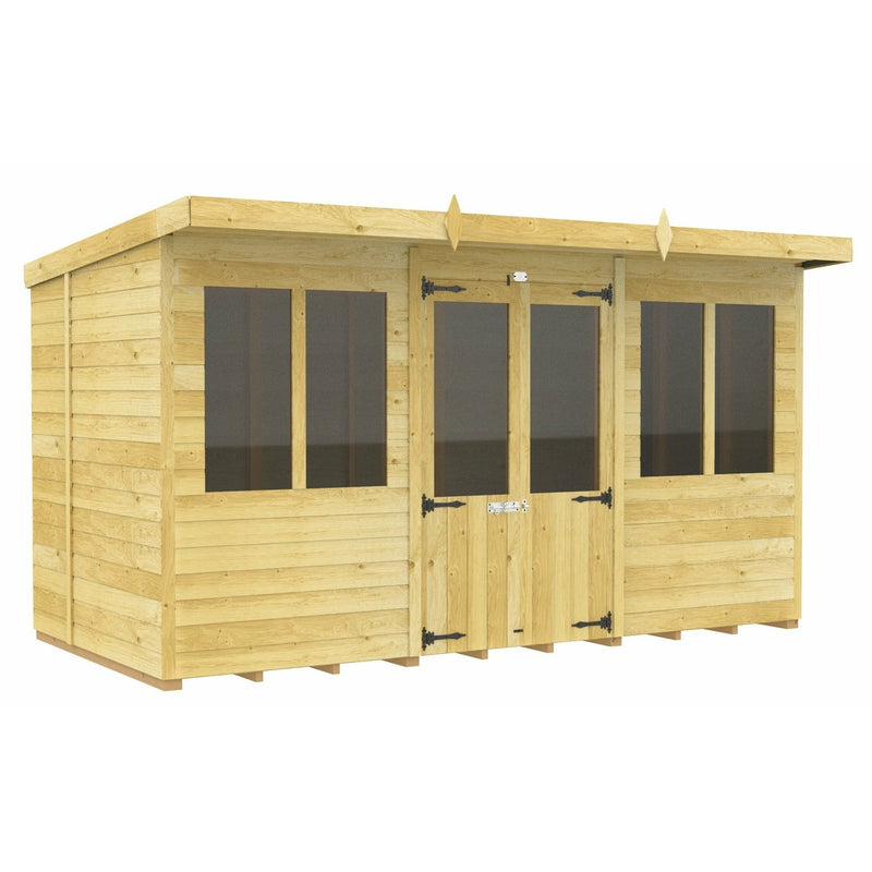 Total Sheds (12x7) Pressure Treated Pent Summerhouse