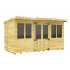 Total Sheds (12x8) Pressure Treated Pent Summerhouse