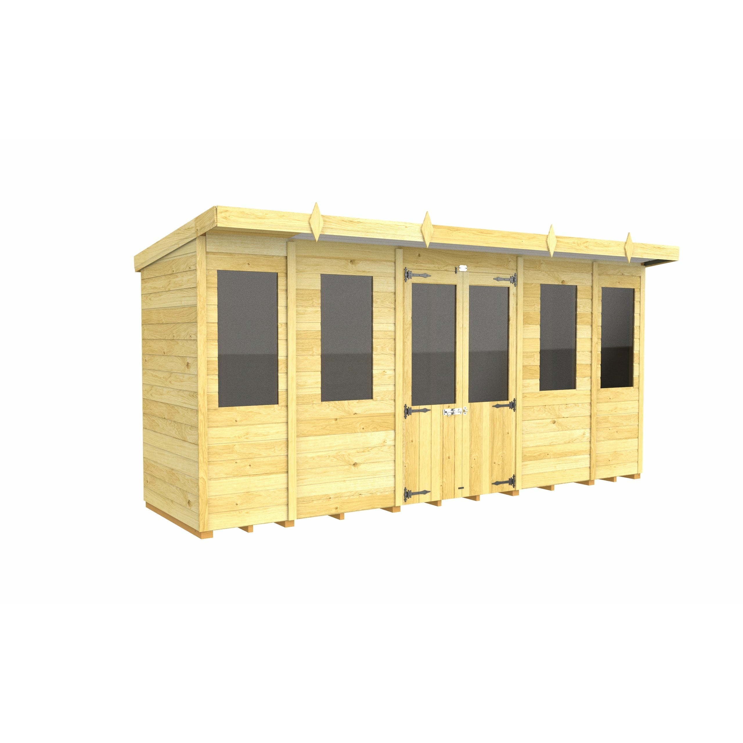 Total Sheds (14x4) Pressure Treated Pent Summerhouse