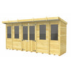 Total Sheds (14x4) Pressure Treated Pent Summerhouse