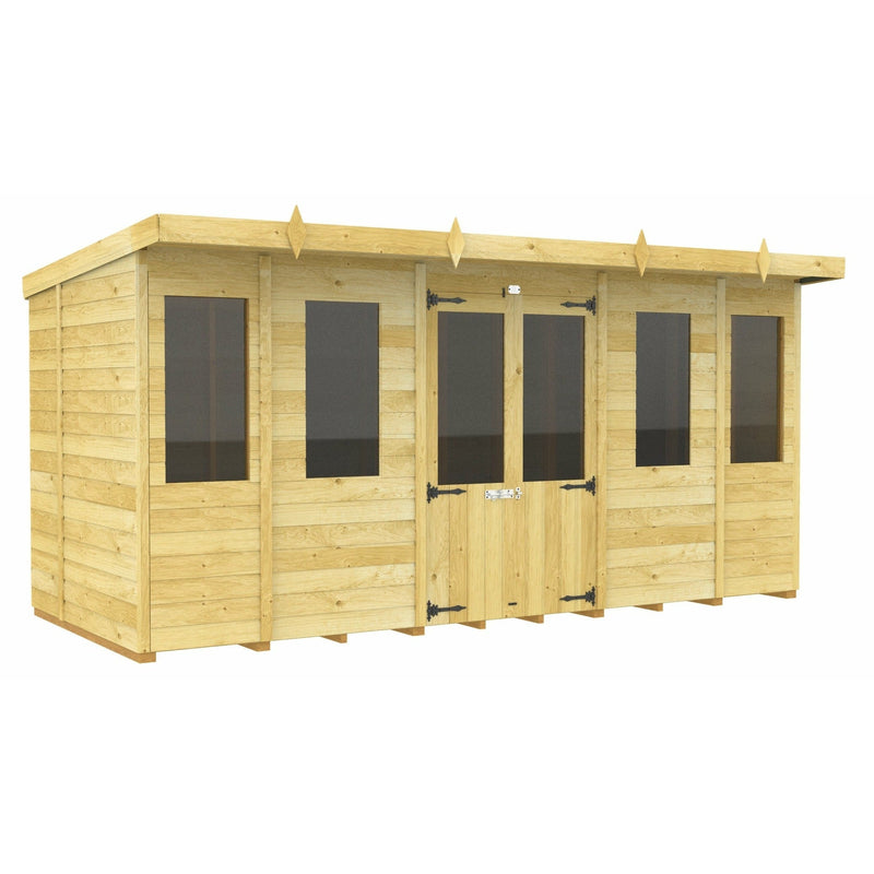 Total Sheds (14x6) Pressure Treated Pent Summerhouse