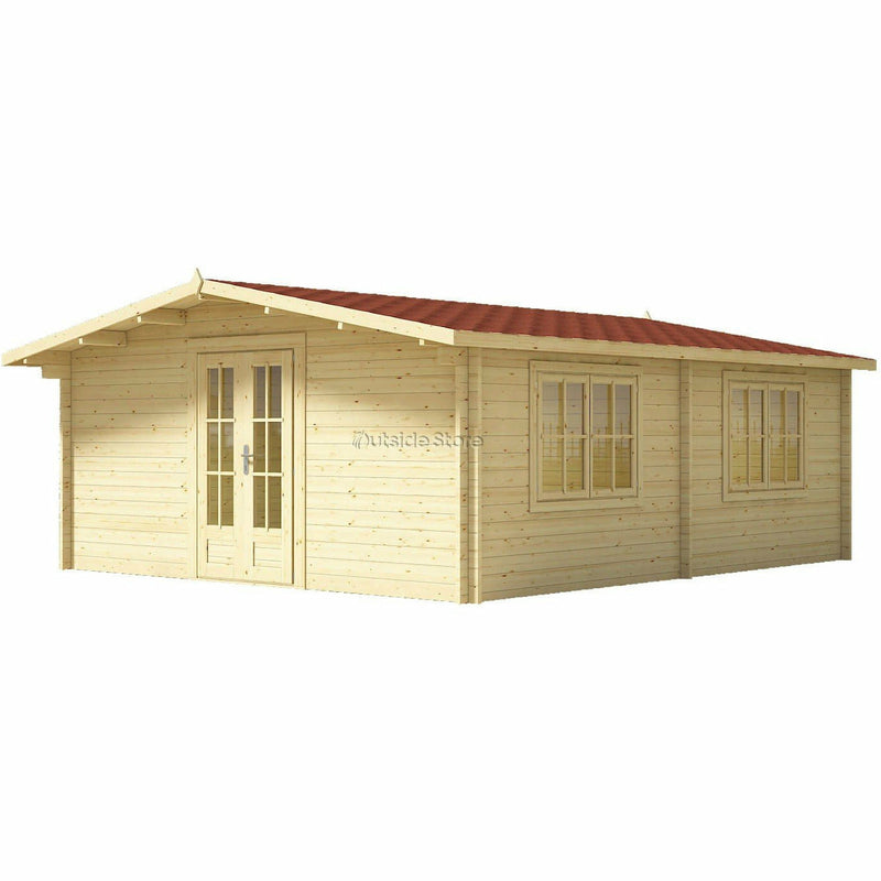 Eurowood (Eurovudas) Pisa Wooden Summerhouse 5x5.9m (16x20) - Outside Store