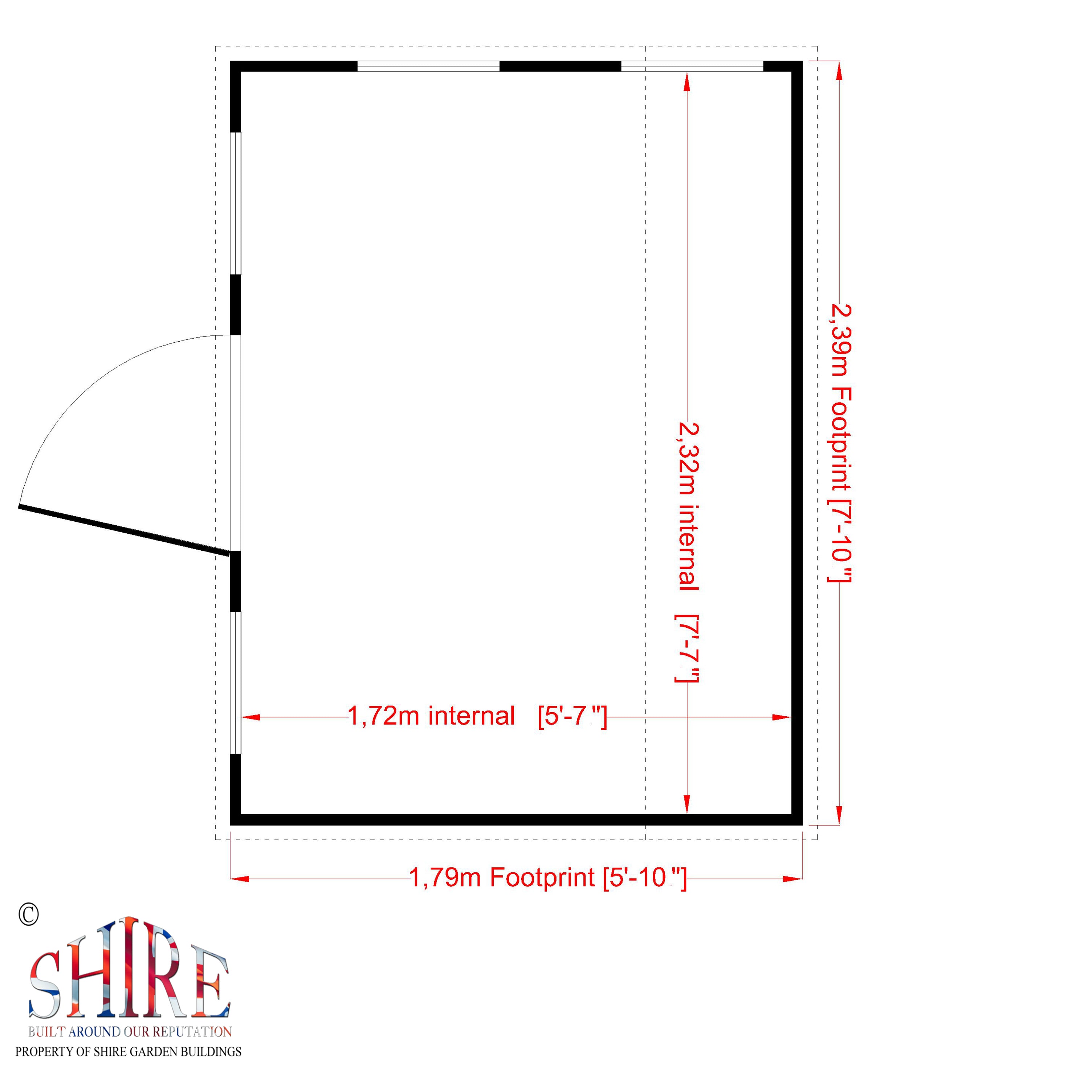 Shire Cottage Playhouse (8x6) COTT0806DSL-1AA 5060437987324