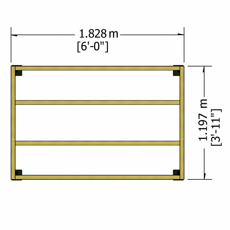 Shire Shiplap Pent Shed Single Door (6x4) PENT0604DSL-1AA 5060437981704 - Outside Store