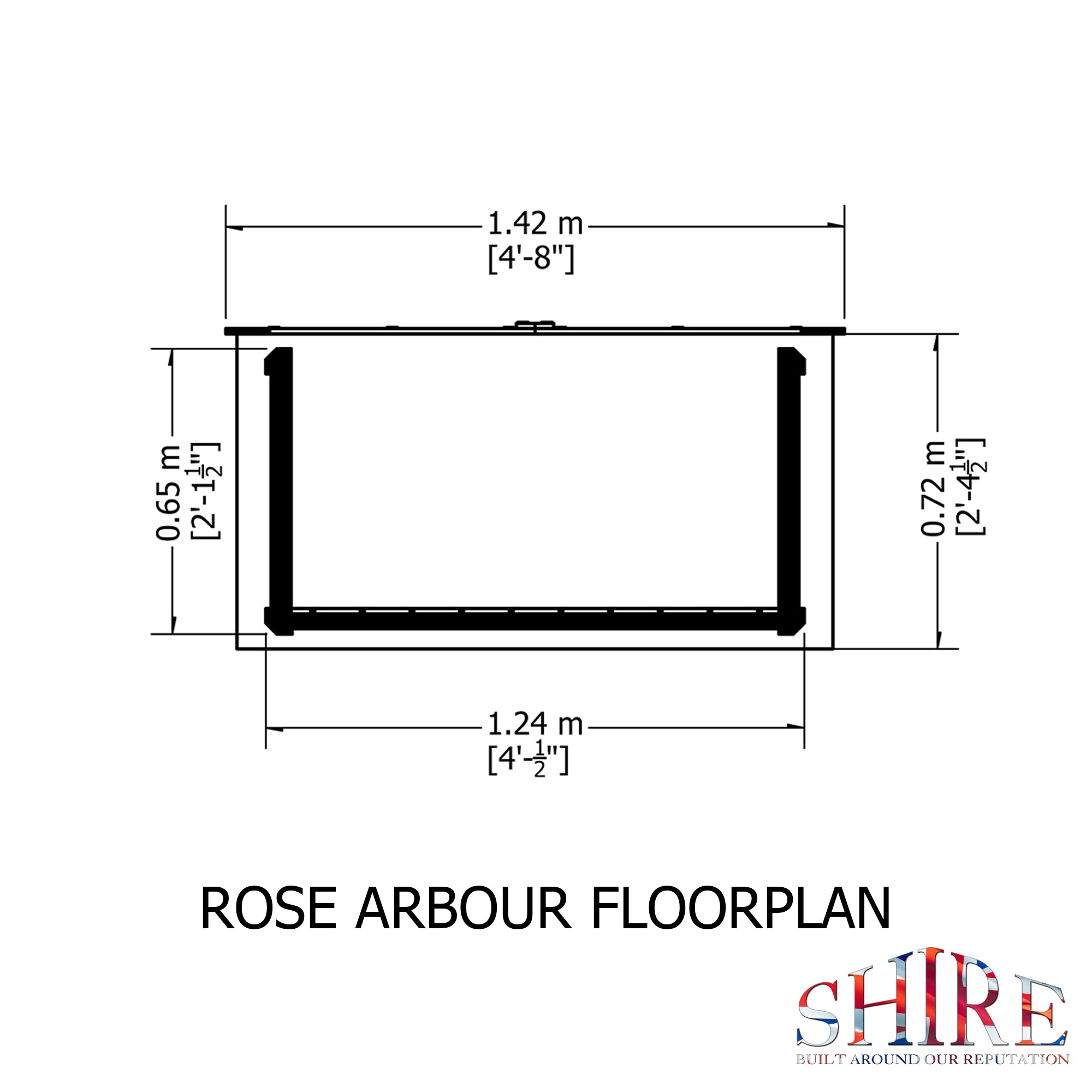 Shire Shire Pressure Treated Rose Arbour ROSE0503DSL-1AA 50604379822337 - Outside Store