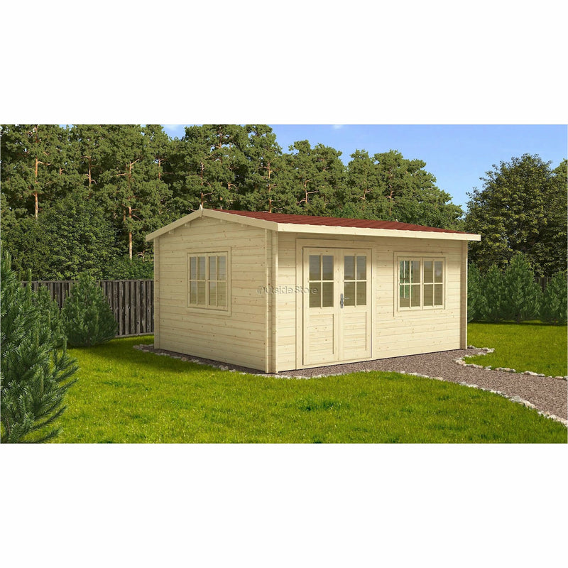 Eurowood (Eurovudas) Rumus Plus Log Cabin 4x3m (13x10), 44mm - Outside Store