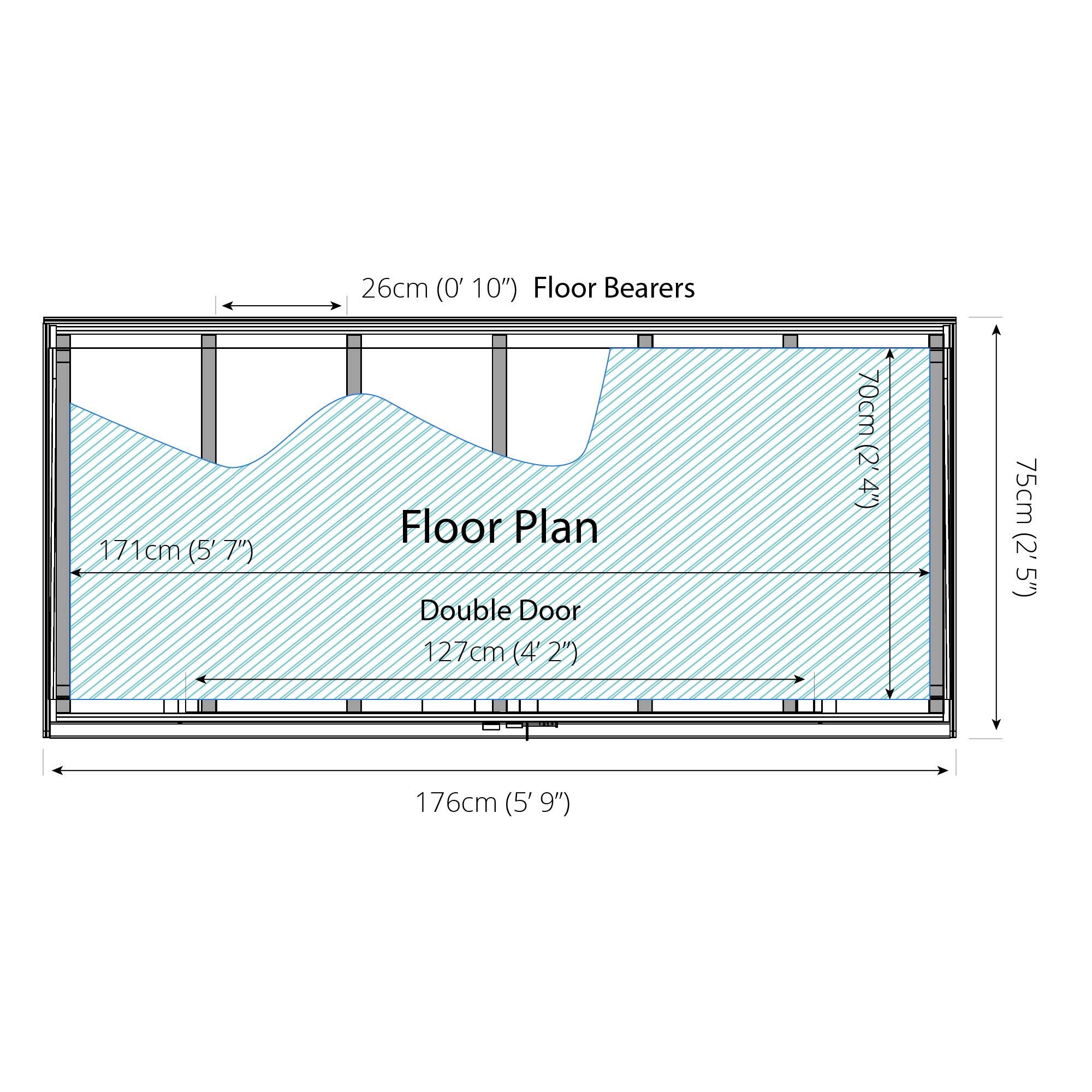 Mercia Overlap Pent Storage (6x2'6) (SI-001-001-0012 - EAN 5029442073897)