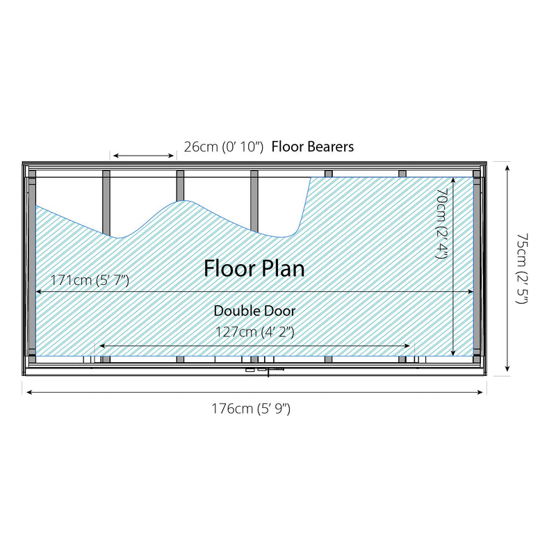 Mercia Overlap Pent Storage (6x2'6) (SI-001-001-0012 - EAN 5029442073897)