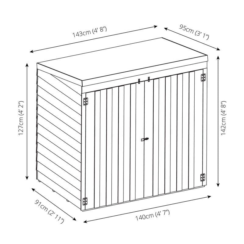 Mercia Overlap Pent Mowerstore (3x5) (SI-001-001-0013 - EAN 5029442075051)