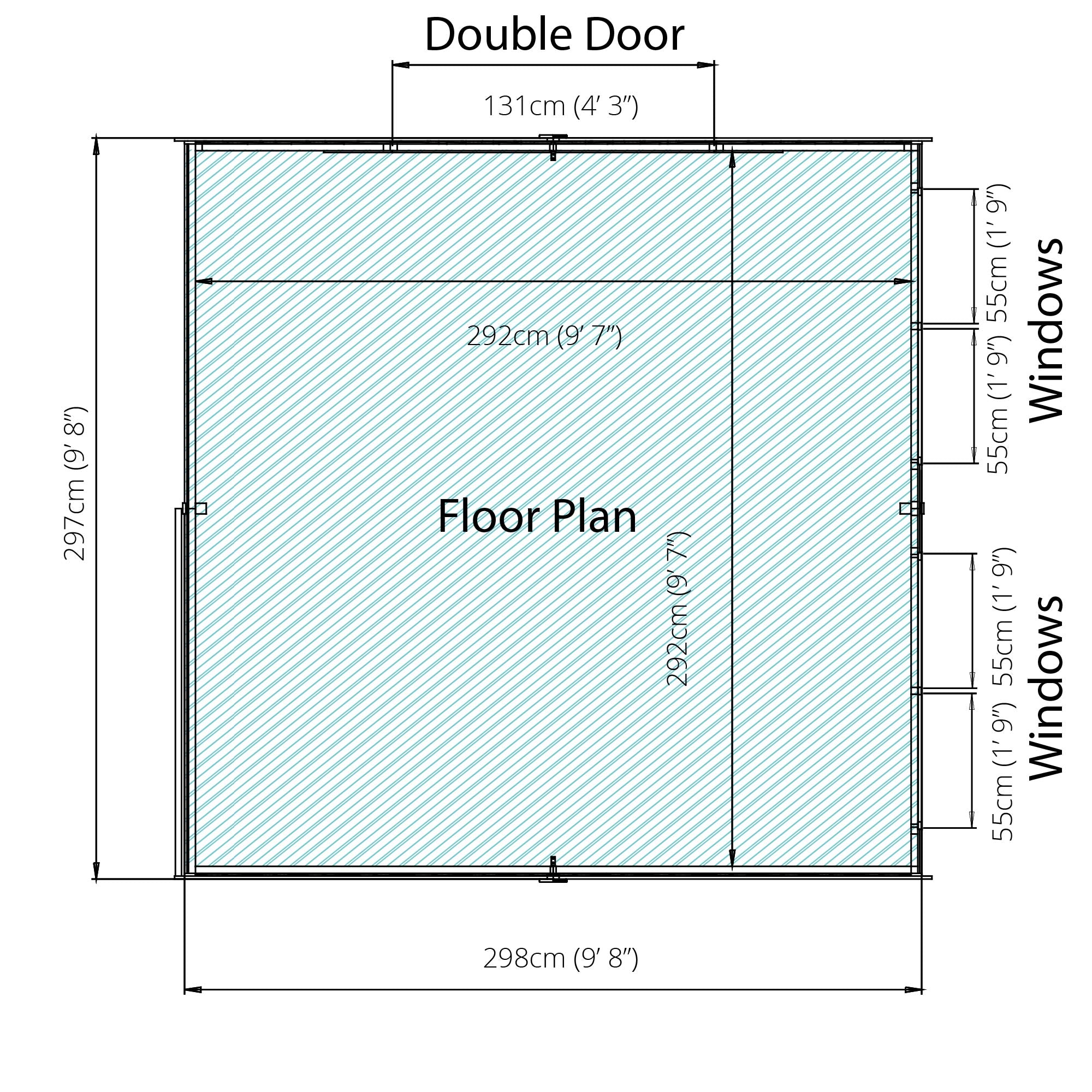 Mercia Overlap Apex Shed (10x10) (SI-001-001-0014 - EAN 5029442075181)