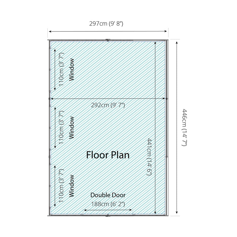 Mercia Overlap Apex Shed (15x10) (SI-001-001-0015 - EAN 5029442075198)