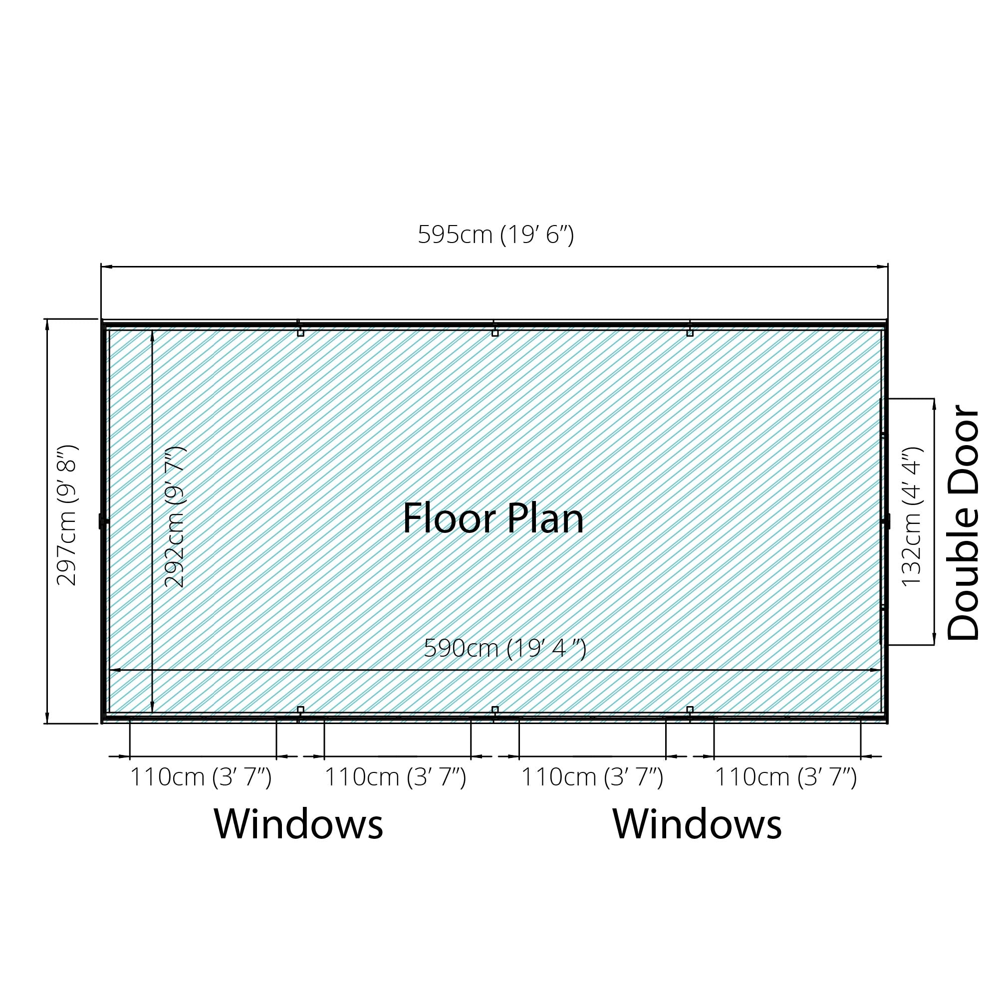Mercia Overlap Apex Shed (20x10) (SI-001-001-0016 - EAN 5029442075204)