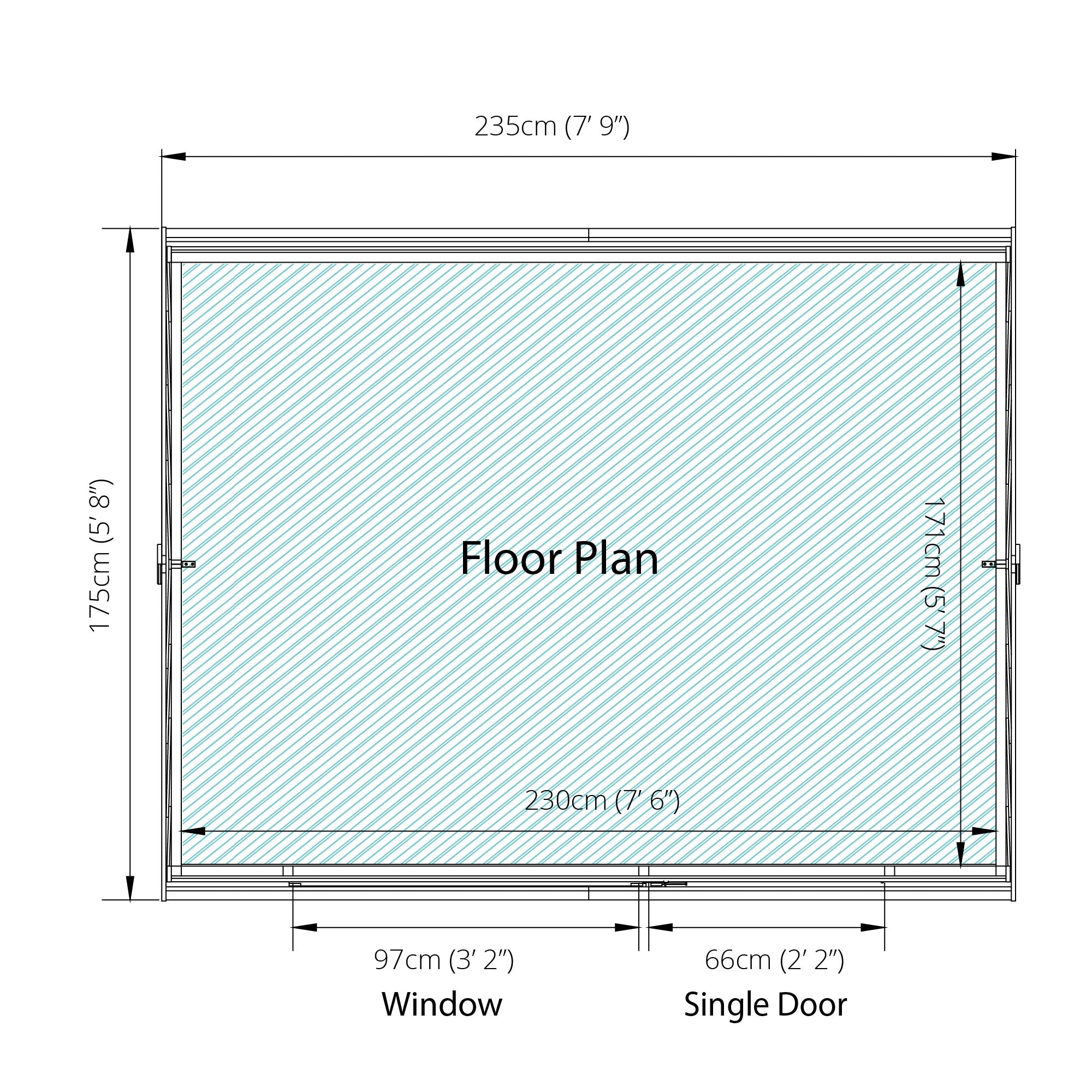 Mercia Overlap Reverse Apex Shed (8x6) (SI-001-001-0074 - EAN 5029442076966)