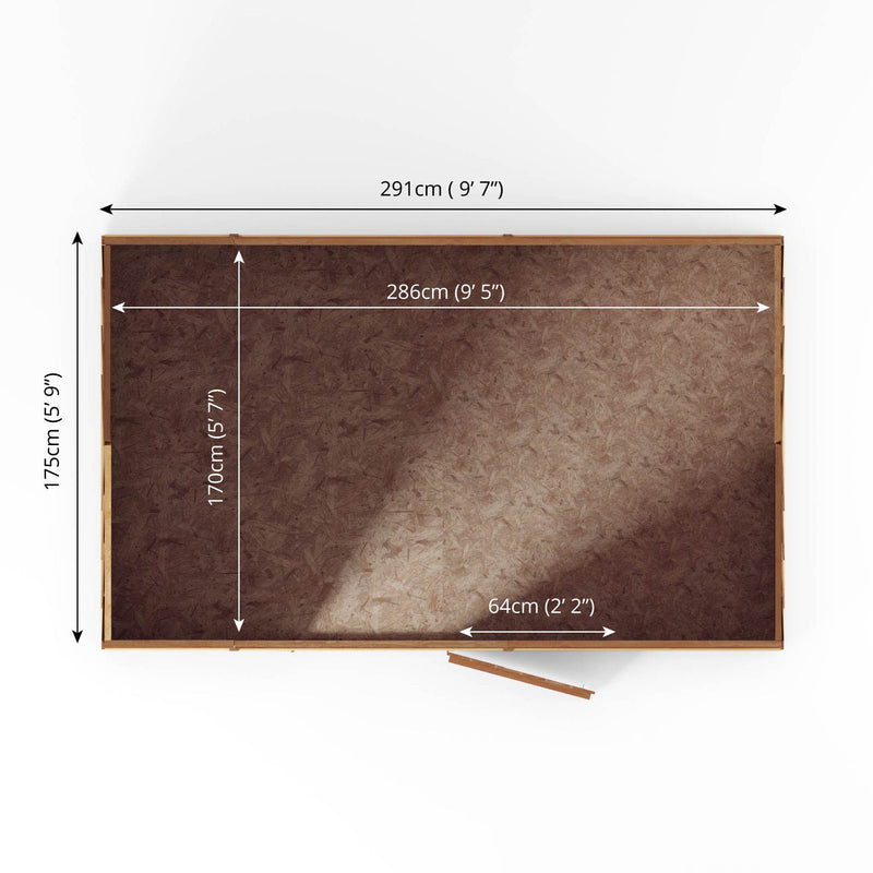 Mercia Overlap Reverse Apex Shed (10x6) (SI-001-001-0102 - EAN 5029442078175)