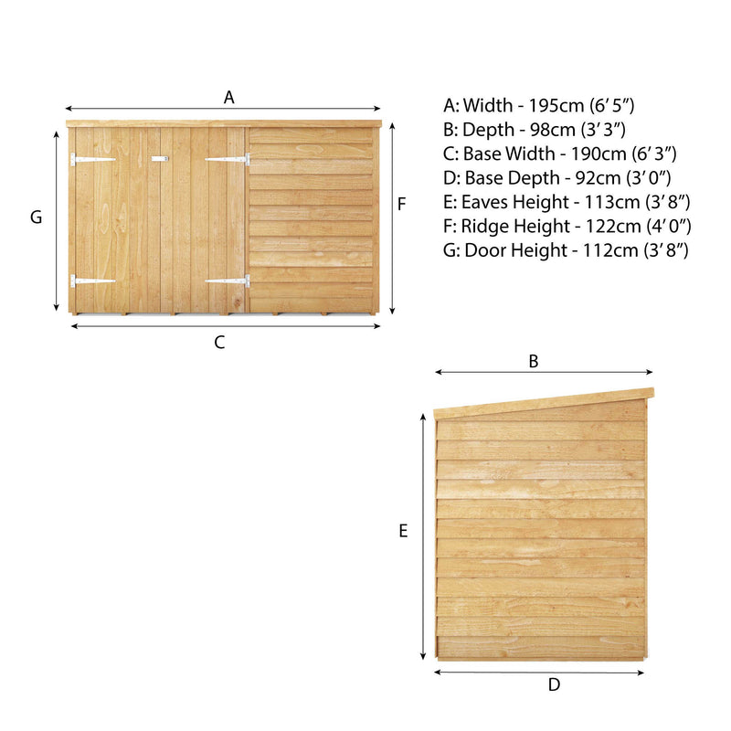 Mercia Overlap Pent Bike Store (3x6) (SI-001-001-0144 - EAN 5029442089300)