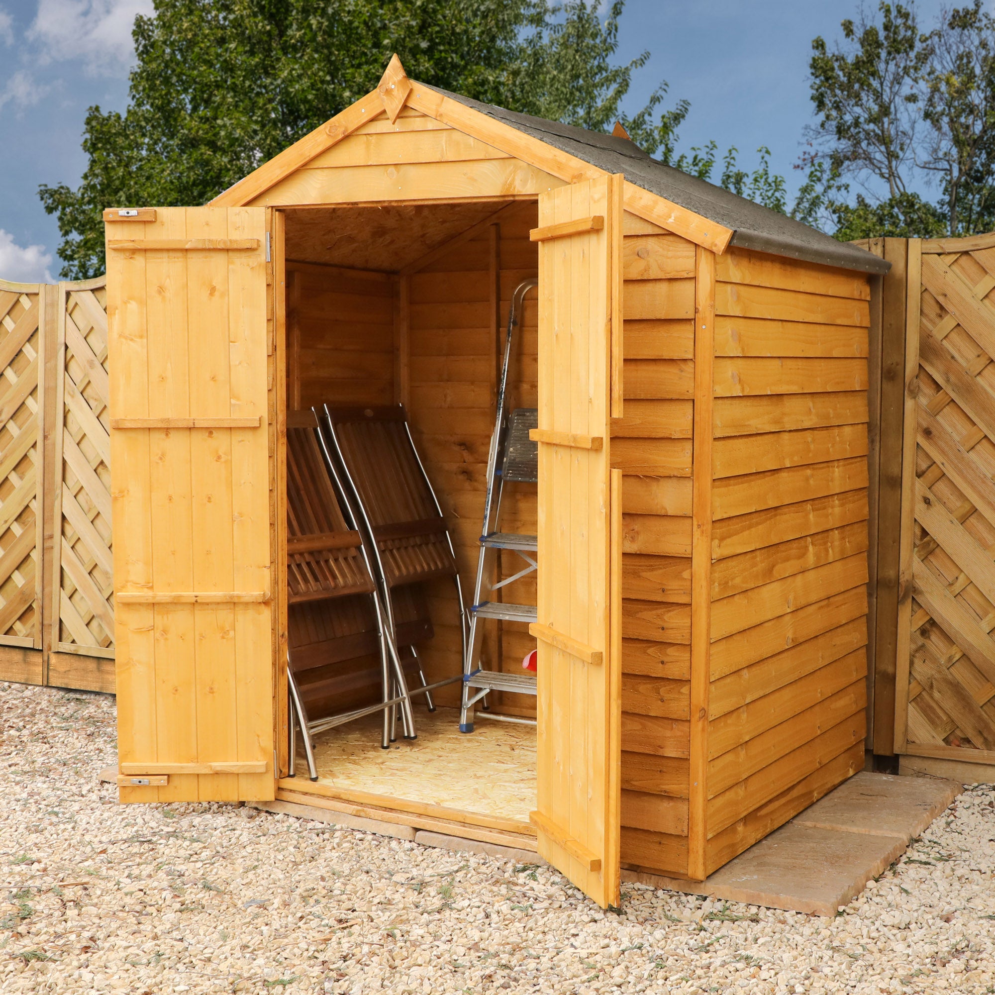 Mercia Overlap Apex - Double Door Windowless Shed (4x6) (SI-001-001-0154 - EAN 5029442090993)