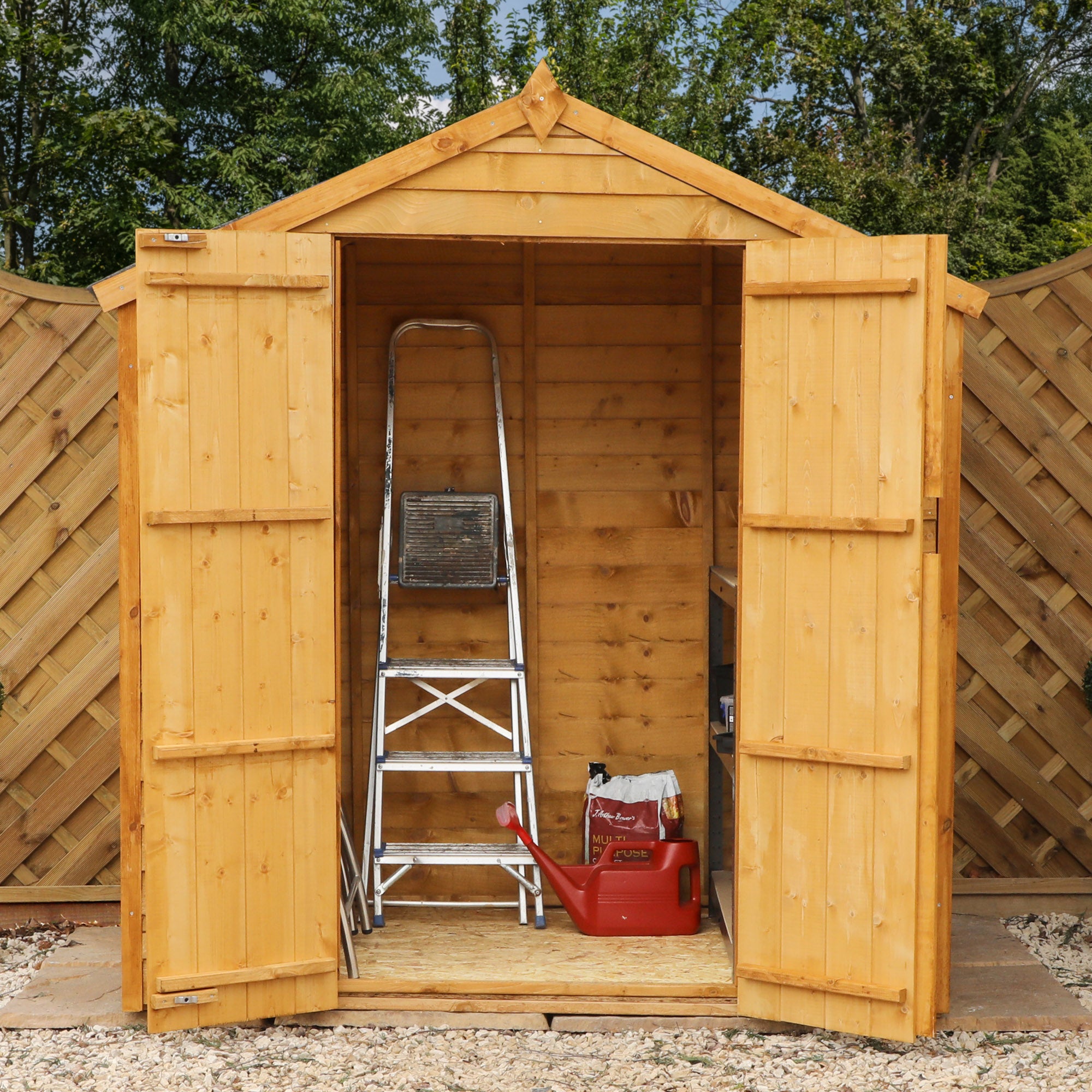 Mercia Overlap Apex - Double Door Windowless Shed (4x6) (SI-001-001-0154 - EAN 5029442090993)