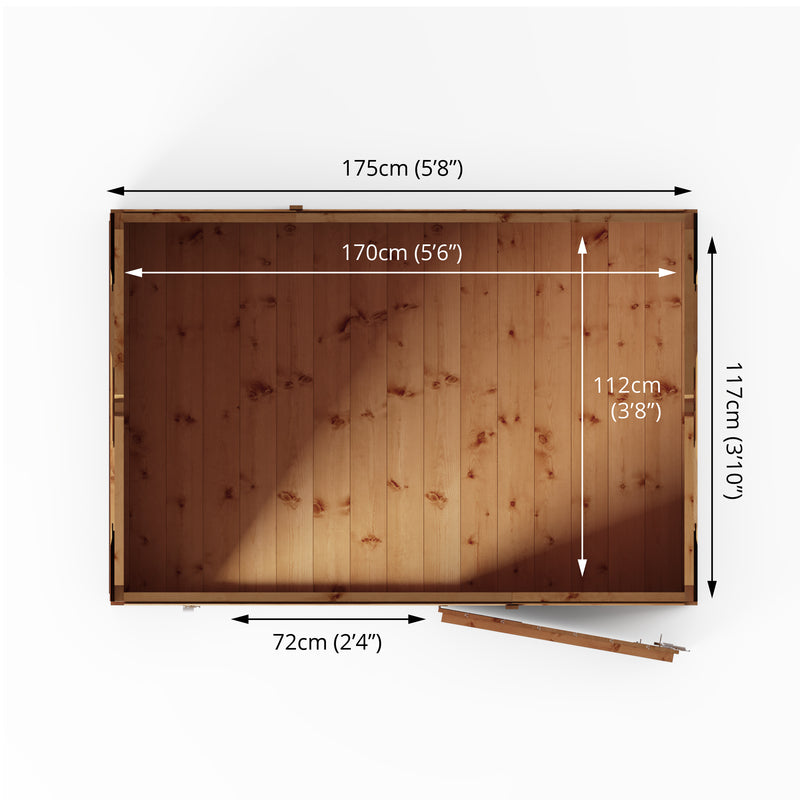 Mercia Shiplap Reverse Apex Shed (6x4) (SI-001-003-0159 - EAN 5029442006420)