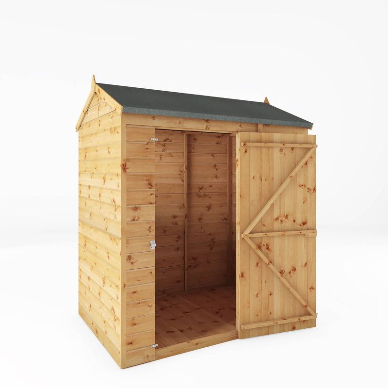 Mercia Shiplap Reverse Apex Windowless Shed (6x4) (SI-001-003-0160 - EAN 5029442006437)