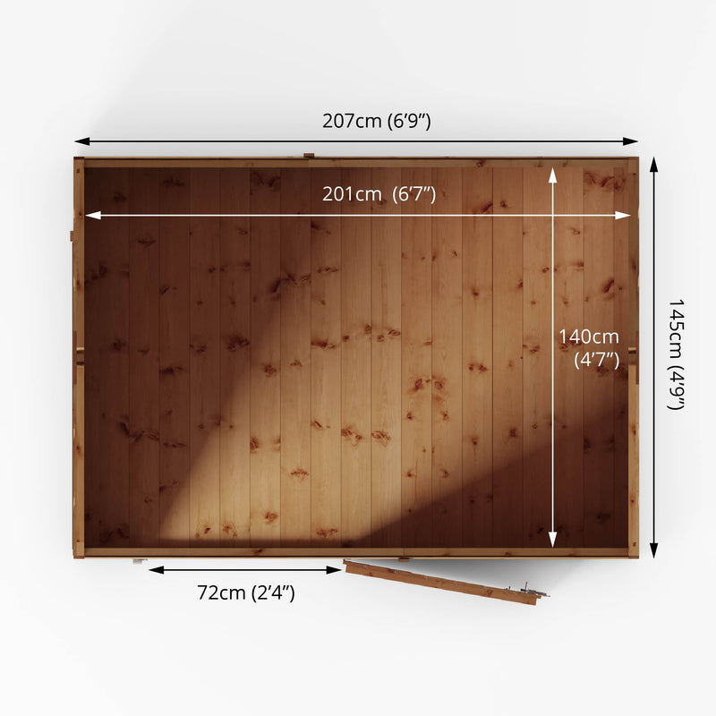 Mercia Shiplap Reverse Apex Shed (7x5) (SI-001-003-0161 - EAN 5029442006468)