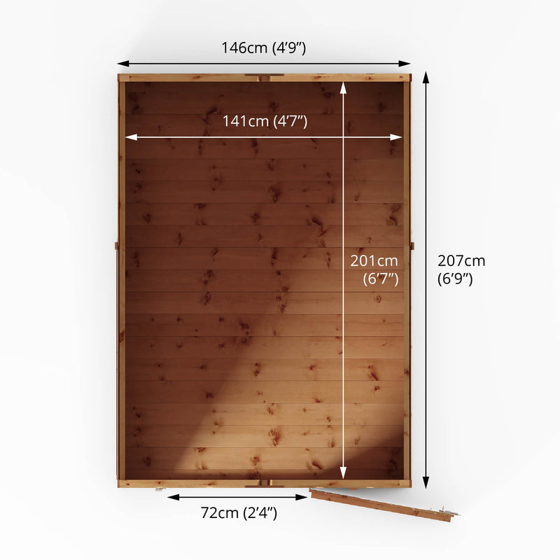 Mercia Shiplap Apex Shed (7x5) (SI-001-003-0161 - EAN 5029442006444)