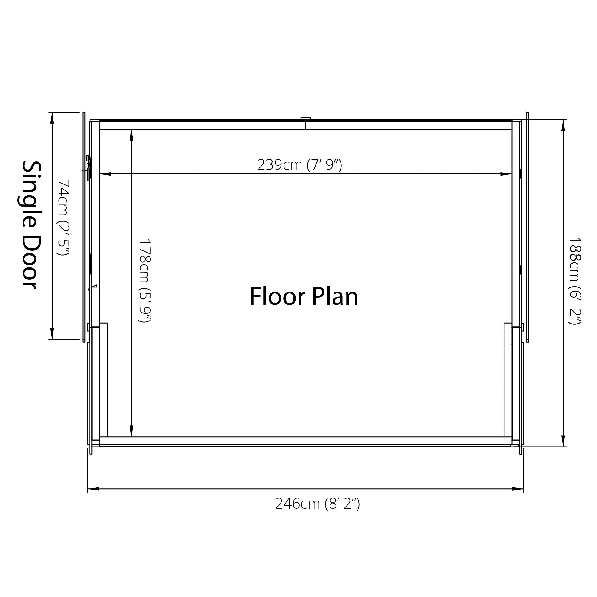 Mercia Premium Potting Shed (8x6) (SI-001-004-0126 - EAN 5029442078182)