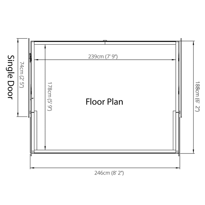 Mercia Premium Potting Shed (8x6) (SI-001-004-0126 - EAN 5029442078182)