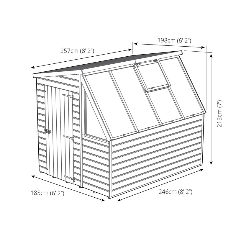 Mercia Premium Potting Shed (8x6) (SI-001-004-0126 - EAN 5029442078182)