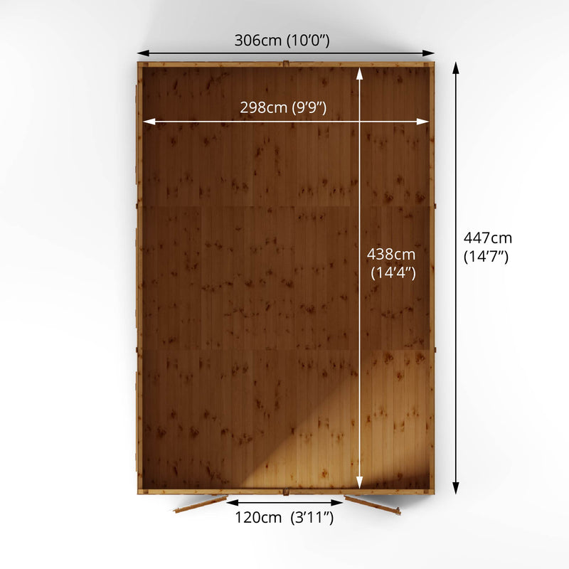 Mercia Premium Shiplap Apex Workshop (15x10) (SI-001-004-0098 - EAN 5029442006277)