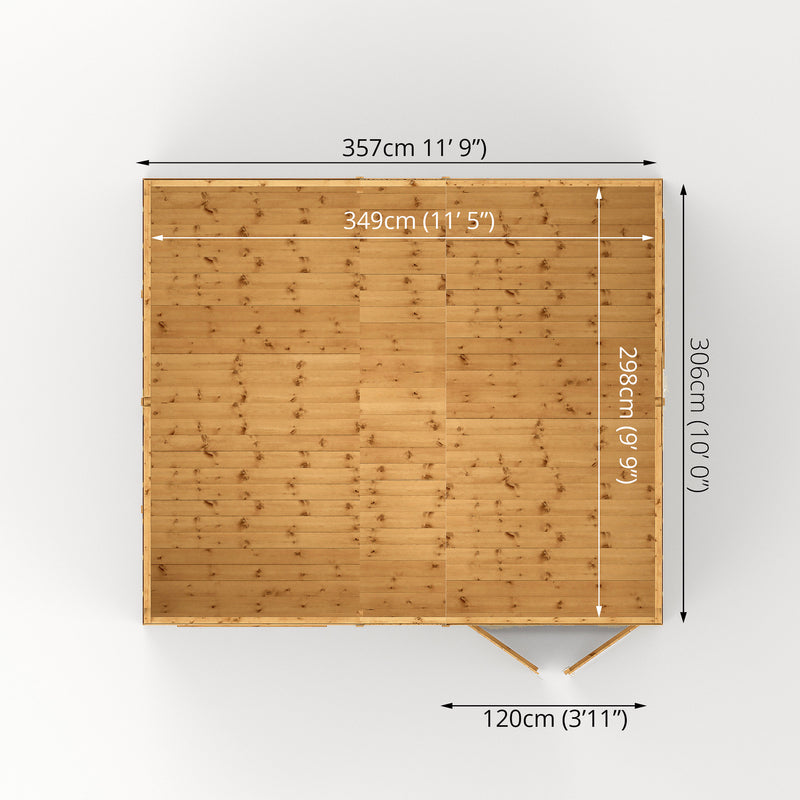 Mercia Premium Shiplap Reverse Apex Workshop (12x10) (SI-001-004-0111 - EAN 5029442006321)