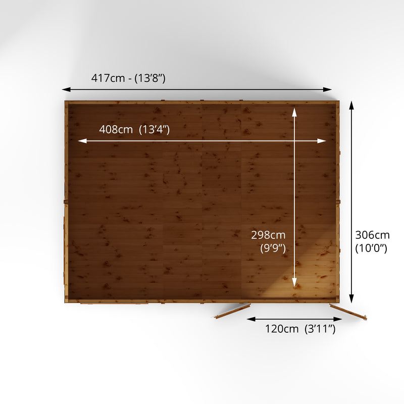 Mercia Premium Shiplap Reverse Apex Workshop (14 x 10) (SI-001-004-0112 - EAN 5029442006338)