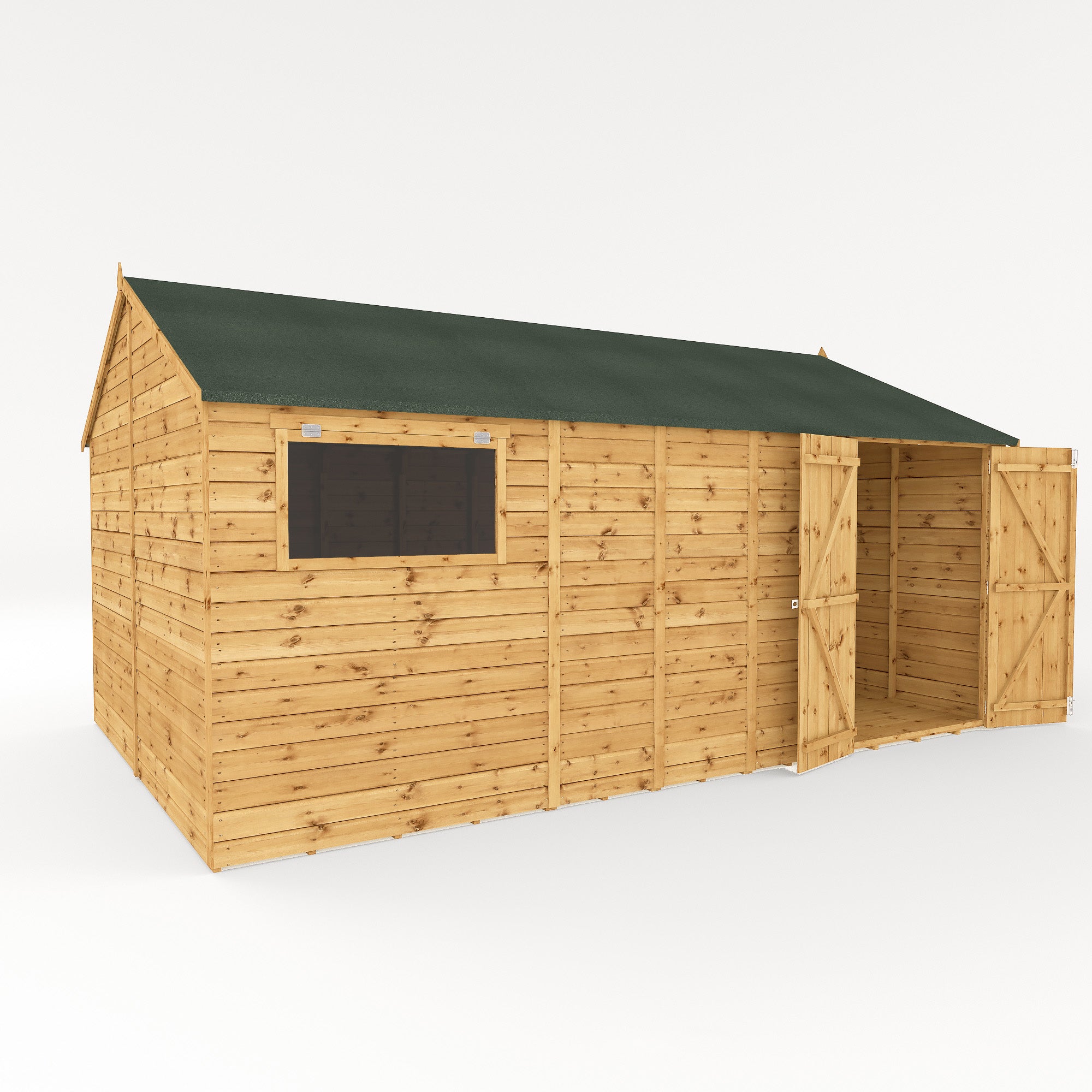 Mercia Premium Shiplap Reverse Apex Workshop (16x10) (SI-001-004-0114 - EAN 5029442006352)