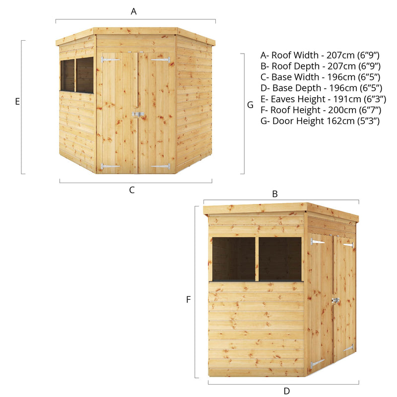 Mercia Shiplap Corner Shed (7 x 7) (SI-001-004-0127 - EAN 5029442006628)