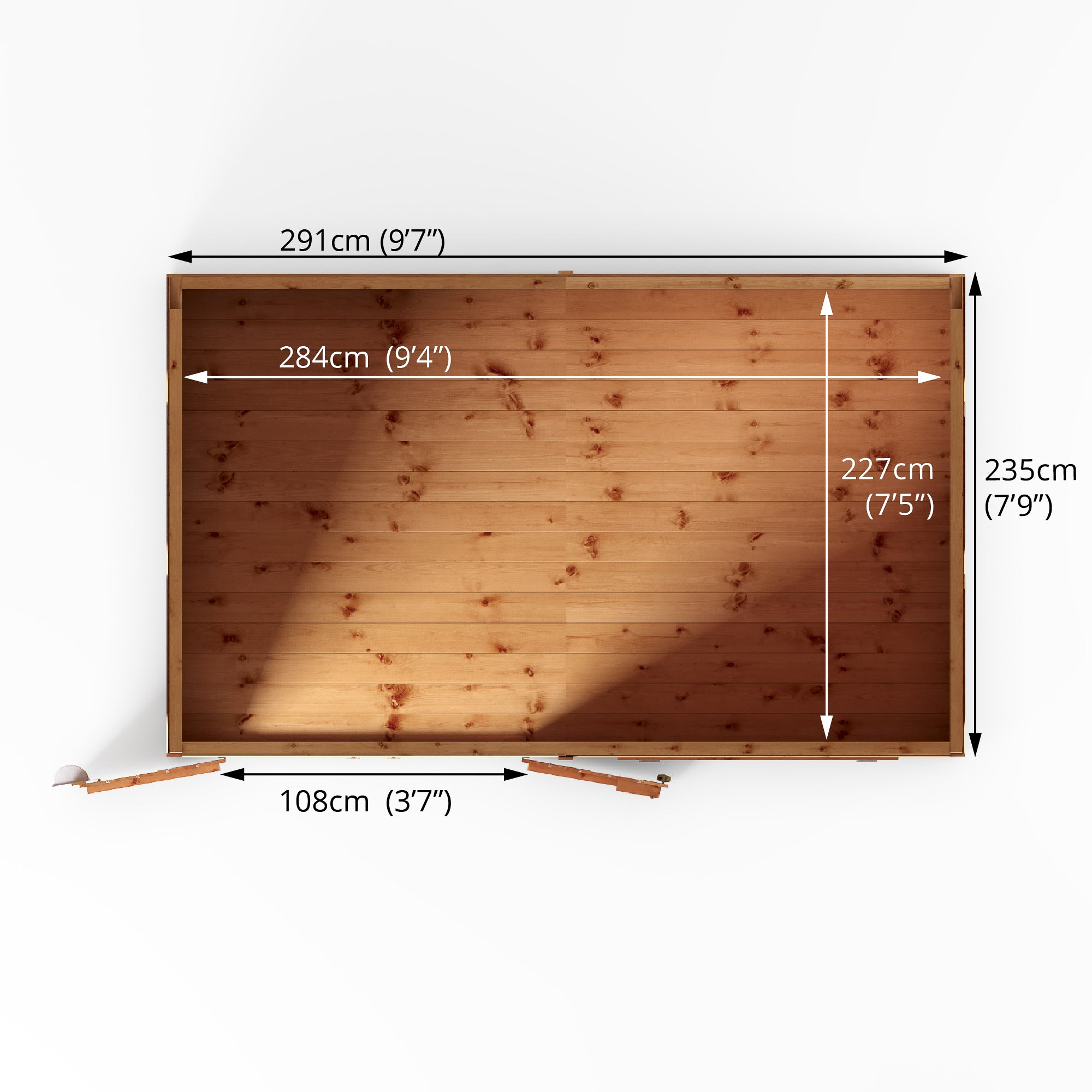 Mercia Premium Shiplap Pent Shed (10x8) (SI-001-004-0131 - EAN 5029442006192)