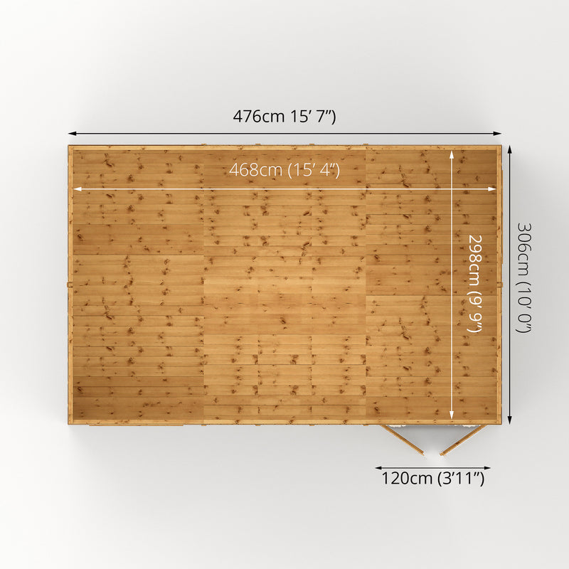 Mercia Premium Shiplap Reverse Apex Workshop (16x10) (SI-001-004-0114 - EAN 5029442006352)