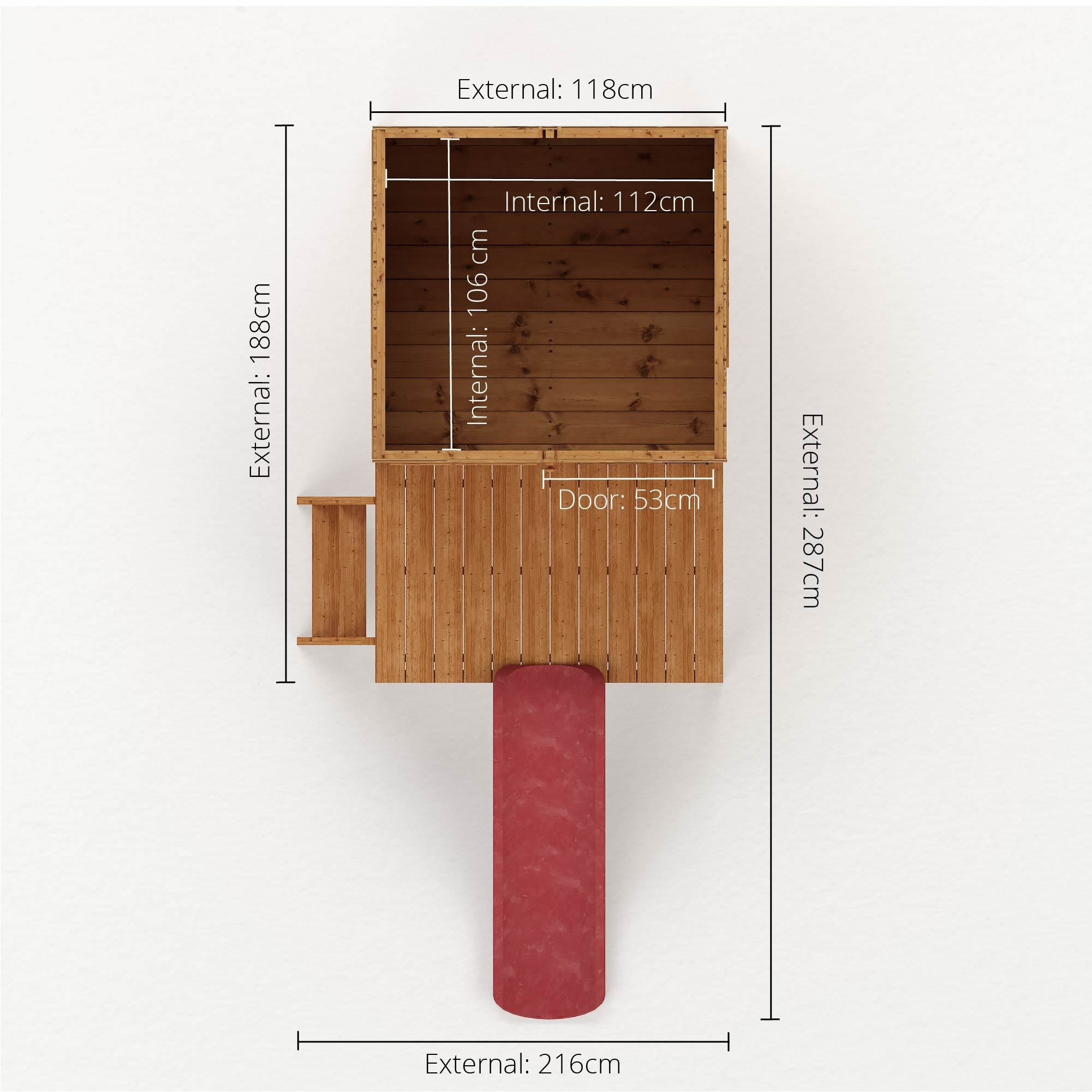 Mercia Snug Wooden Playhouse with Tower and Slide (SI-002-001-0040 - EAN 5029442080819)