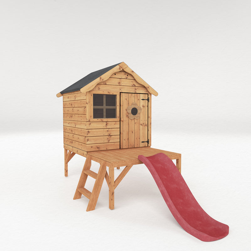 Mercia Snug Wooden Playhouse with Tower and Slide (SI-002-001-0040 - EAN 5029442080819)