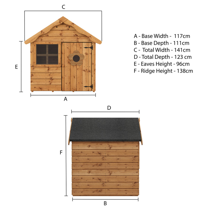 Mercia Snug Apex Wooden Playhouse (4x4) (SI-002-002-0001 - EAN 5029442075914)