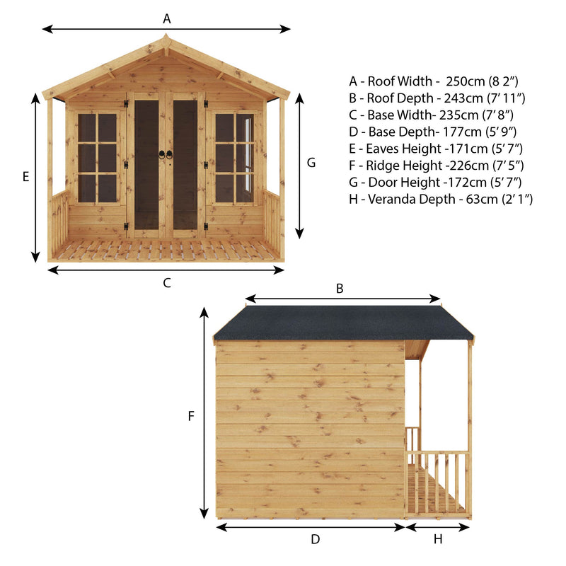 Mercia Wessex Summerhouse (8x8) (SI-003-001-0005 - EAN 5029442075969)