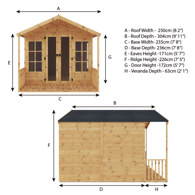 Mercia Wessex Summerhouse (10x8) (SI-003-001-0006 - EAN 5029442075976)