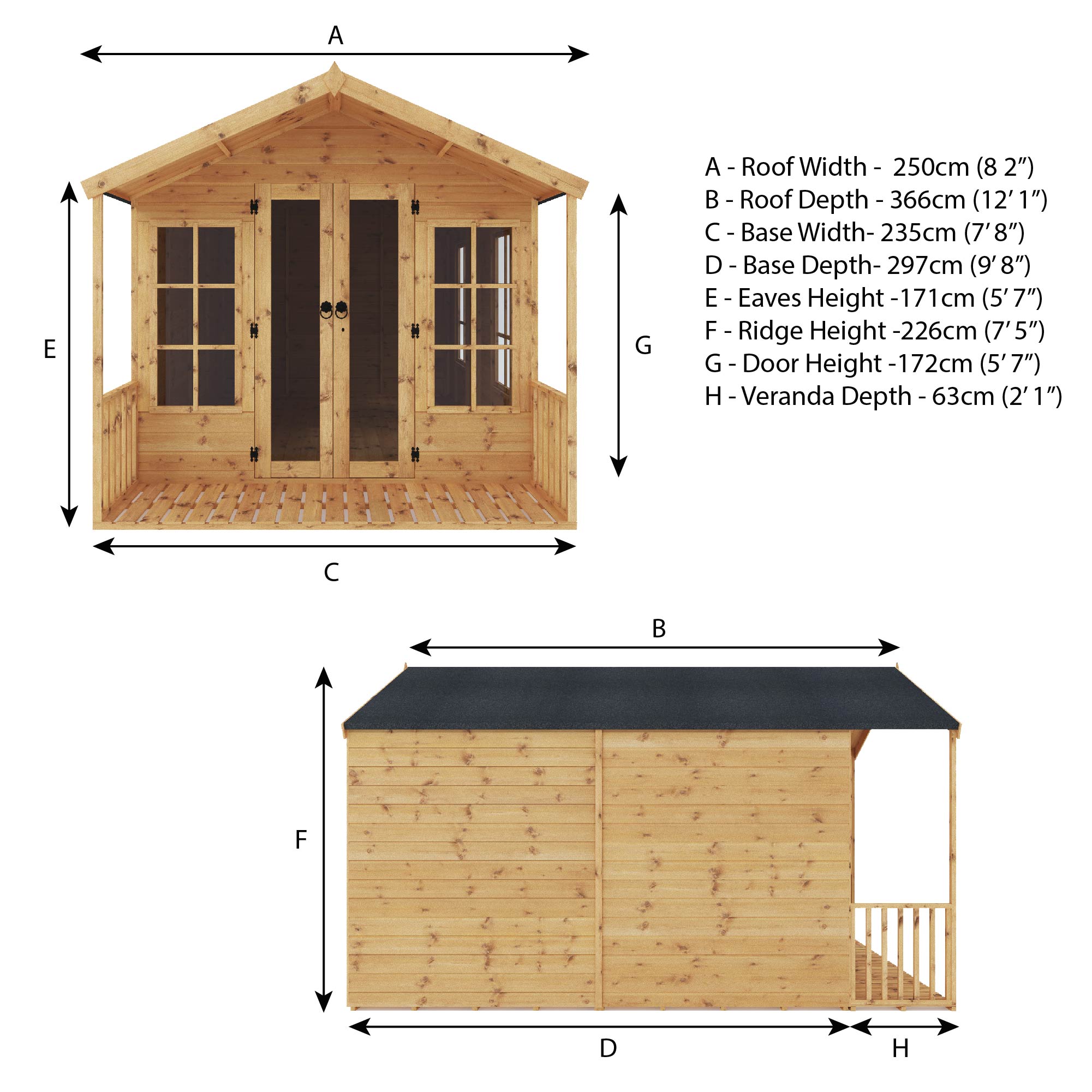 Mercia Wessex Summerhouse (12x8) (SI-003-001-0007 - EAN 5029442075983)