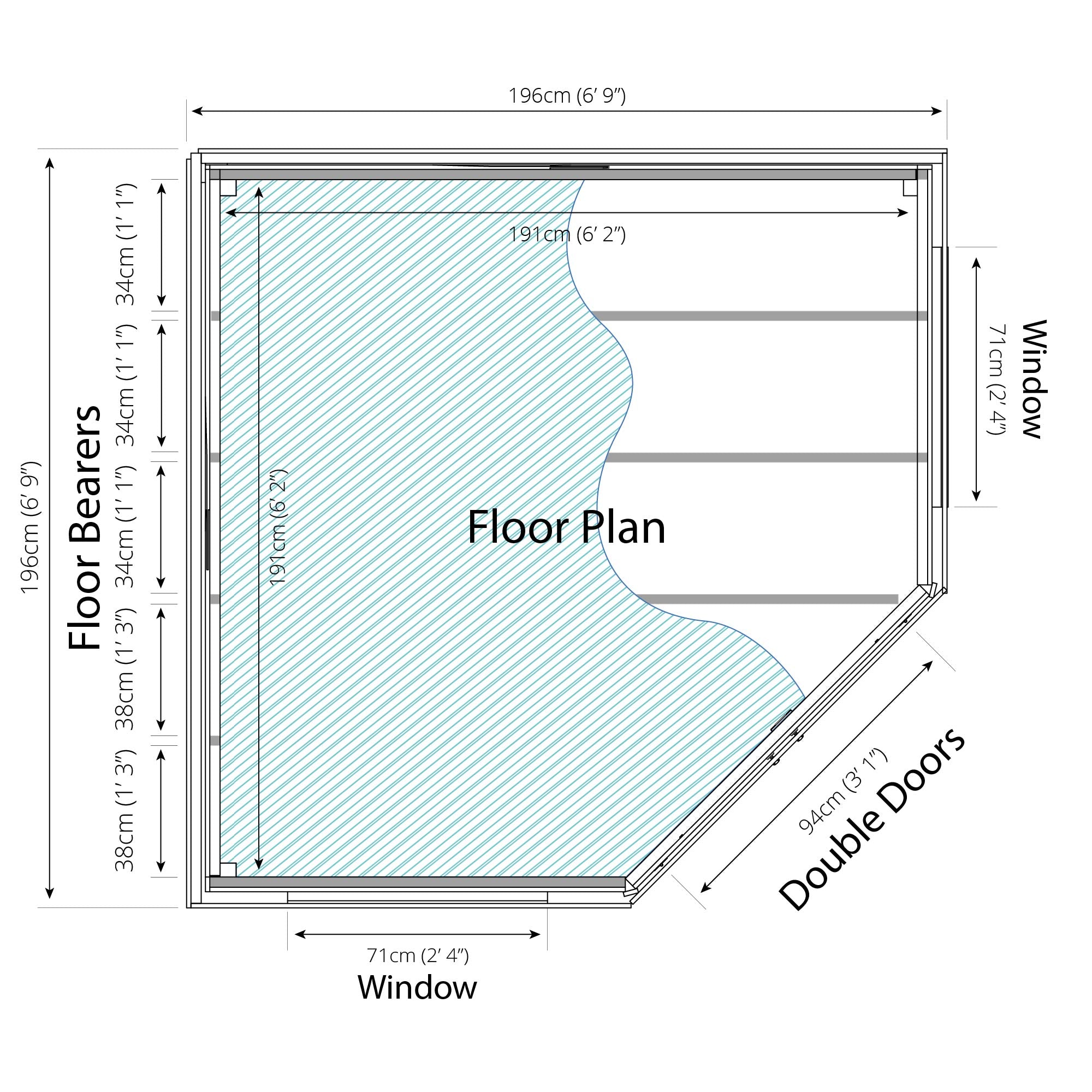 Mercia Premier Corner Summerhouse (7x7) (SI-003-001-0037 - EAN 5029442076546)