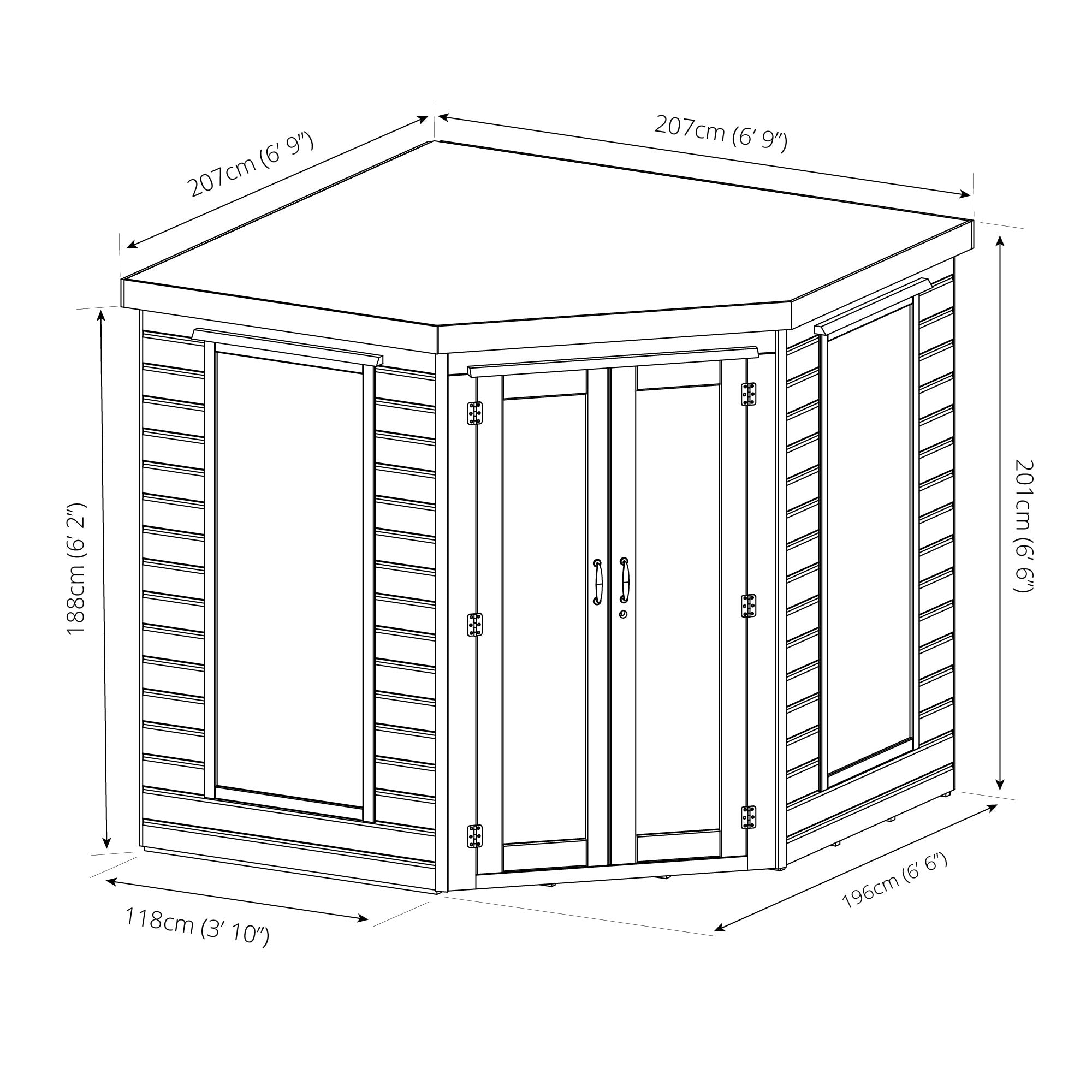 Mercia Premier Corner Summerhouse (7x7) (SI-003-001-0037 - EAN 5029442076546)